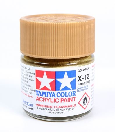 Tamiya 81012 X12 Gloss, Gold Leaf - 23ml