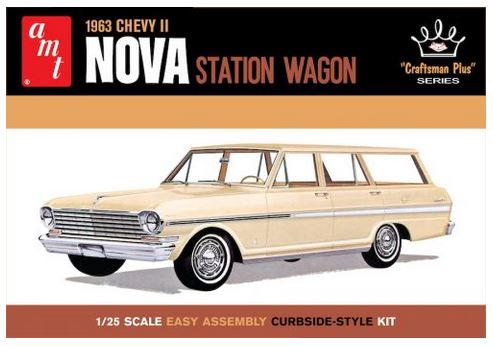 AMT 1202 1/25 1963 Chevy II Nova Station Wagon "Craftsman Plus Series"