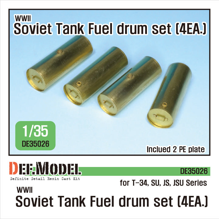 Def Model DE35026 1/35 WWII Soviet Tank Series Fuel Drum Set (4 Each)