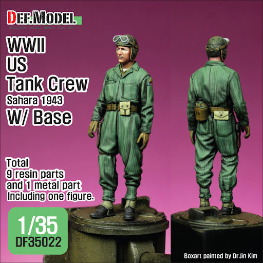 Def Model DF35022 1/35 WW2 US Tank Crew "Sahara" 1943 w/base