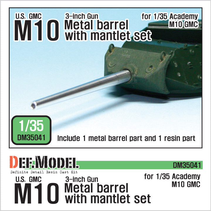 Def Model DM35041 1/35  U.S. M10 GMC Barrel and Mantlet Set