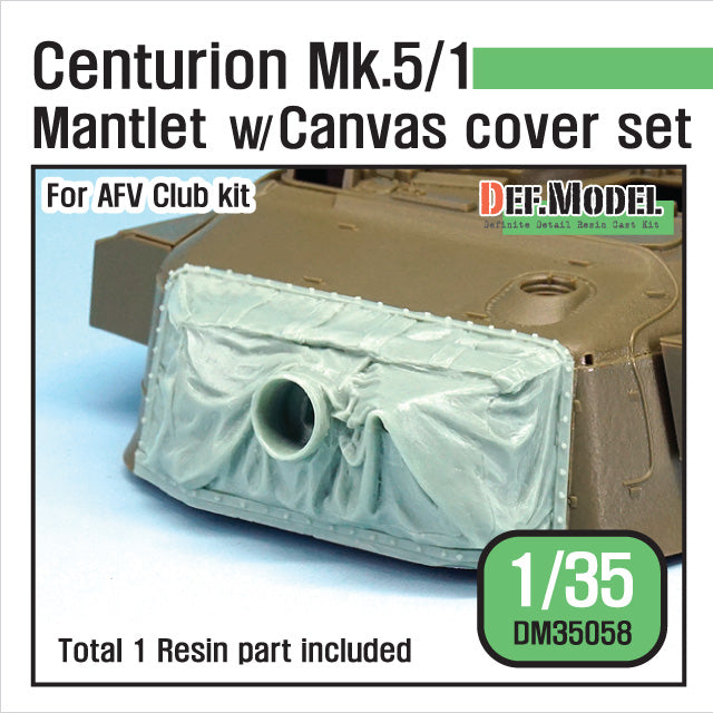 Def Model DM35058 1/35 Centurion Mk.5/1 Mantlet w/ Canvas Cover Set for AFV Club