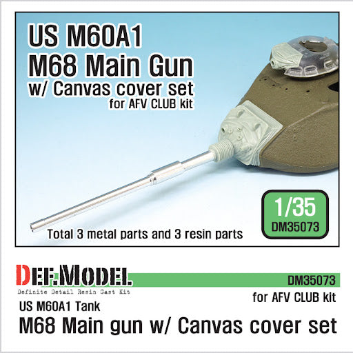 Def Model DM35073 1/35 US M68 Main gun /w canvas cover set