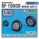Def Model DS48011 1/48  Bf109G-6 Wheel Set 1 (for Tamiya, ETC 1/48)