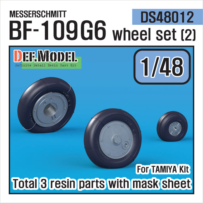 Def Model DS48012 1/48 Bf109G-6 Wheel Set 2 (for Tamiya, ETC 1/48)