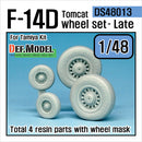 Def Model DS48013 1/48 F-14D Tomcat Sagged Wheel Set Late (for Tamiya)