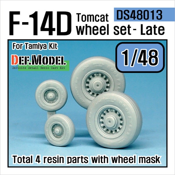 Def Model DS48013 1/48 F-14D Tomcat Sagged Wheel Set Late (for Tamiya)