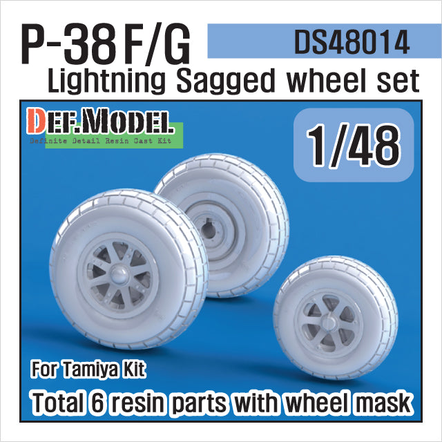 Def Model DS48014 1/48 P-38 Lightning Wheel Set (for Tamiya)