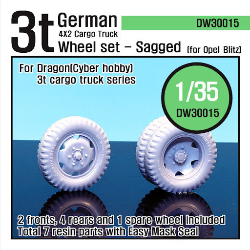 Def Model DW30015 1/35 WW2 German 3t Cargo Truck Wheel set