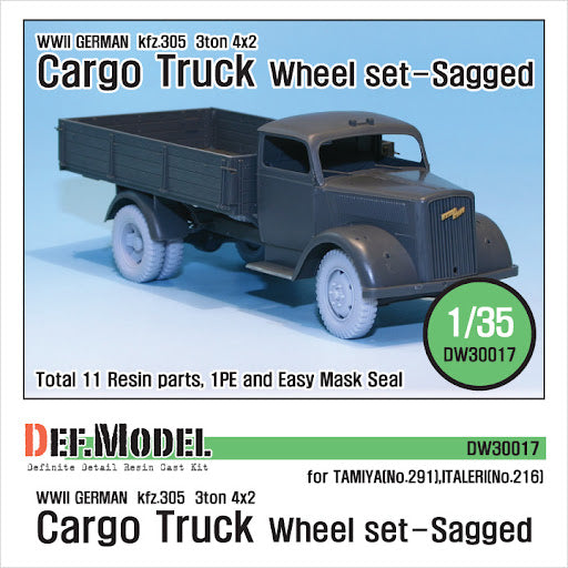 Def Model DW30017 1/35 WW2 German 3t Cargo (Opel) Truck Wheel set