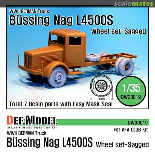 Def Model DW30019 1/35 WW2 German Bussing-NAG L4500S Sagged Wheel set