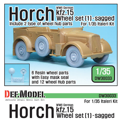 Def Model DW30033 1/35 WW2 German Horch Kfz.15 Wheel set 1