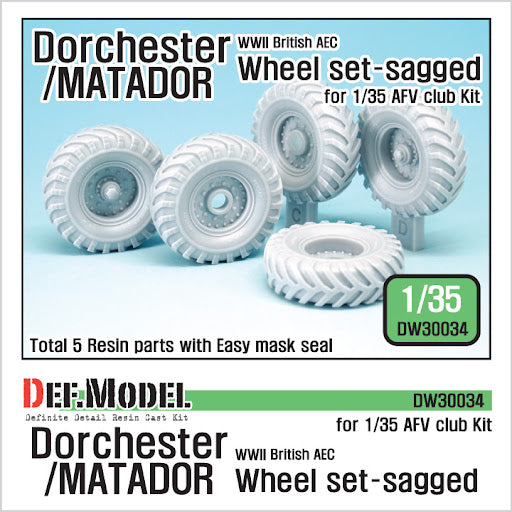 Def Model DW30034 1/35 WW2 British AEC Dorchester / Matador Wheel set