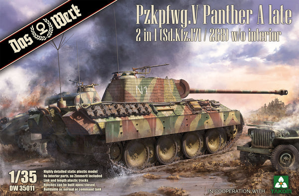 Das Werk 35011 1/35 PzKpfwg.V Panther A Late  2 in 1