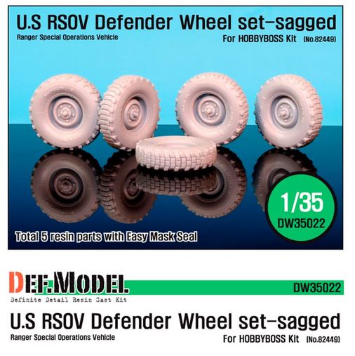 Def Model DW35022 1/35 U.S RSOV Defender Sagged wheel set