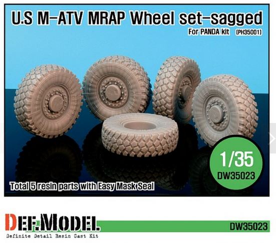 Def Model DW35023 1/35 U.S M-ATV Sagged wheel set