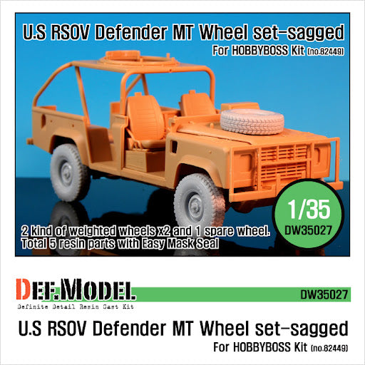 Def Model DW350271/35  U.S RSOV Defender "MT" Sagged wheel set