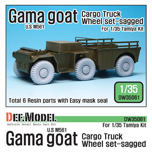 Def Model DW35061 1/35 US M561 'Gama Goat' Sagged Wheel set