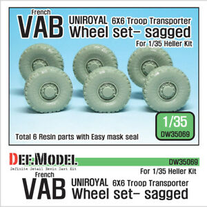 Def Model DW35069 1/35 VAB 6X6 Uniroyal sagged wheel set