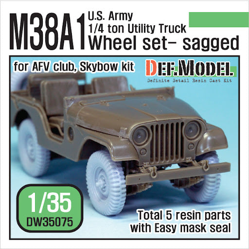 Def Model DW35075 1/35 U.S. M38A1 Utility truck Wheel set