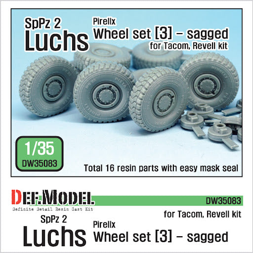 Def Model DW35083 1/35 SpPz.2 Luchs Pirelli sagged Wheel Set (3)