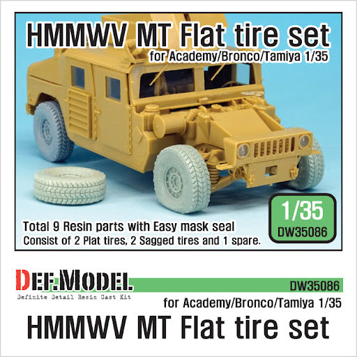 Def Model DW35086 1/35 HMMWV MT Flat tire set