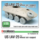Def Model DW35093 1/35 US LAV-25 "XL" Sagged Wheel set (Trumpeter)
