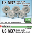Def Model DW35097 1/35 US M37 Cargo Truck Sagged Wheel set (Roden)
