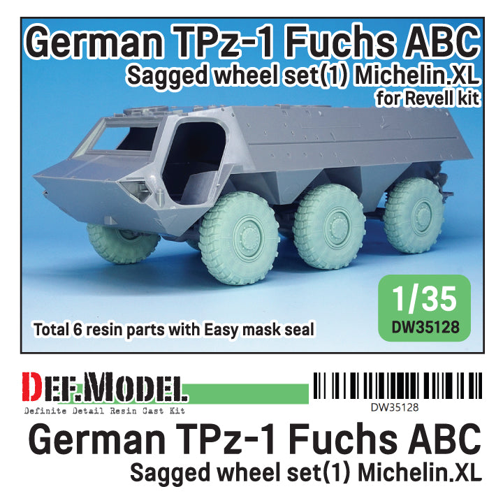 Def Model DW35128 1/35 German TPz-1 Fuchs ABC Sagged wheel set (1)( for Revell 1/35)