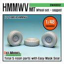 Def Model DW48002 1/48 HMMWV MT Sagged Wheel set