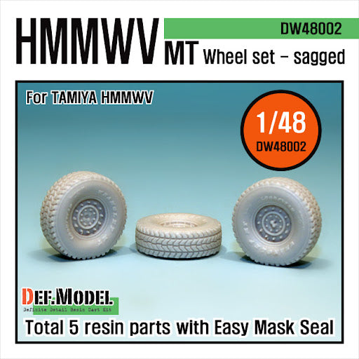 Def Model DW48002 1/48 HMMWV MT Sagged Wheel set