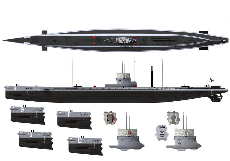 Das Werk 72001 1/72 U-Boat "SM U-Boot 9" U9