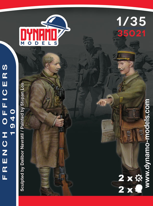 Dynamo DYM35021 1/35 French Officer Set- 1940 (2 figures)