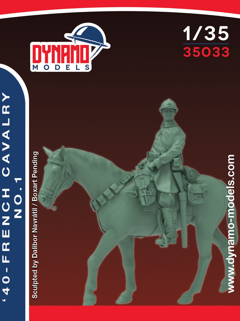 Dynamo DYM35033 1/35 French Cavalry No. 1- 1940 (1 figure & 1 horse)