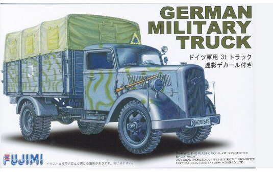 Fujimi 722276 1/72 German Military Truck - Opel Blitz 3t Camouflaged