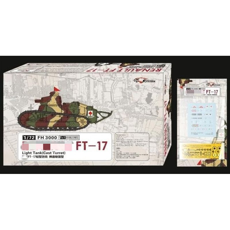 FlyHawk 3000 1/72 Renault FT-17 Light Tank (Cast Turret)