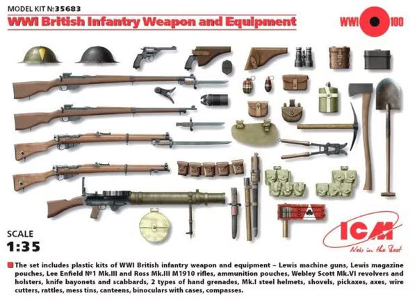 ICM 35683 1/35 WWI British Infantry Weapon and Equipment