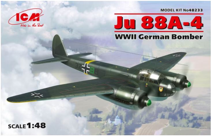 ICM 482331/48 Ju 88A-4, WWII German Bomber