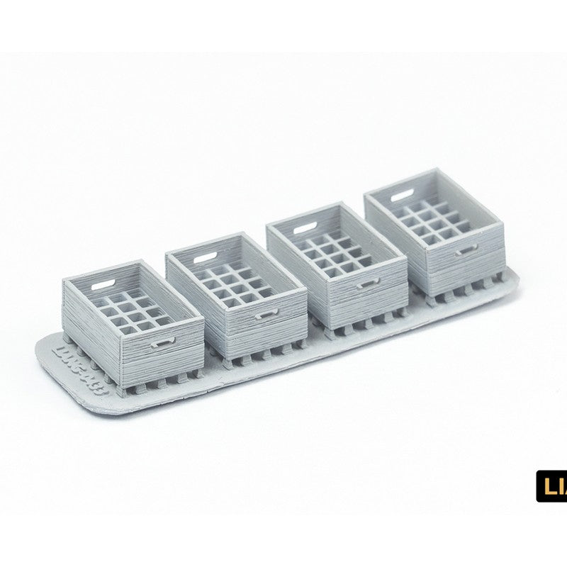 Liang Model 0433 1/35 Beer Soda Bottle Crates WWII x 4 (Scale 1/35)