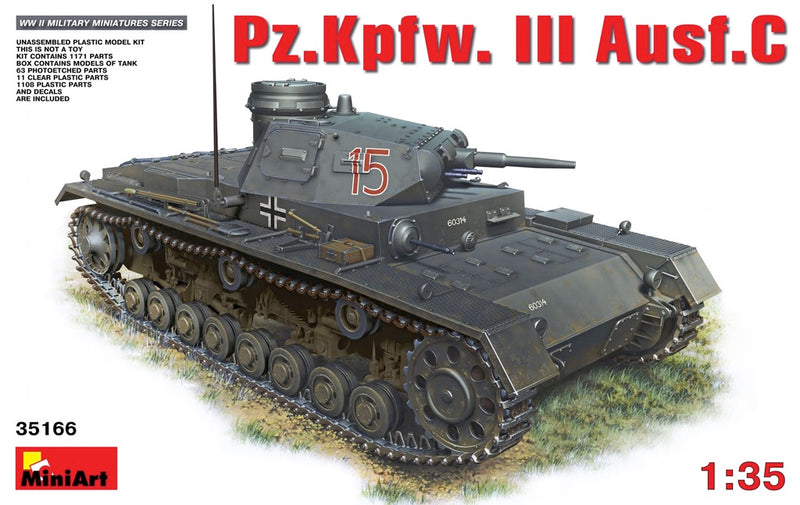MiniArt 35166 1/35 Pz.Kpfw.III Ausf C Tank