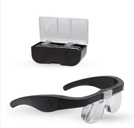EXPO Tools 73977 LED Magnifier Glasses with 4 Lenses LC1790