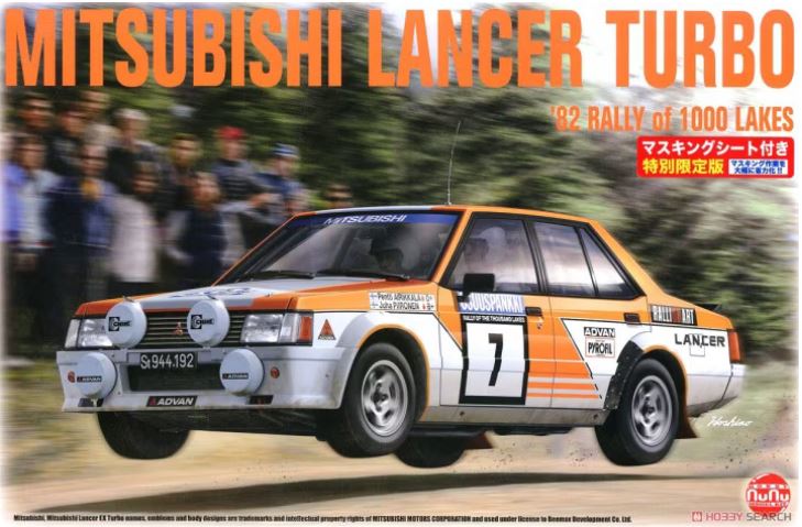 NuNu 24018 1/24 Mitsubishi Lancer Turbo '82 Rally of 1000 Lakes