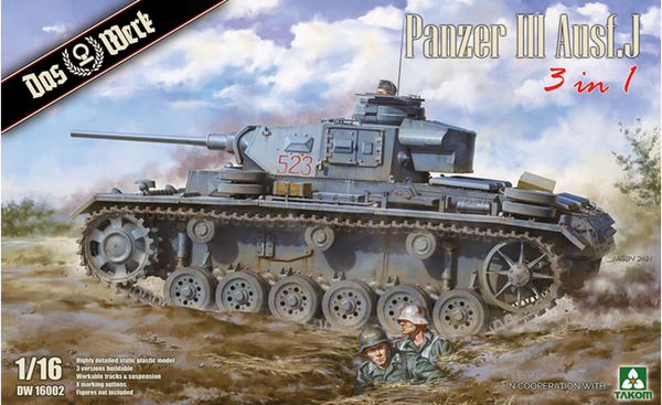 Das Werk 16002 1/16 Panzer III Ausf. J (3 in 1)