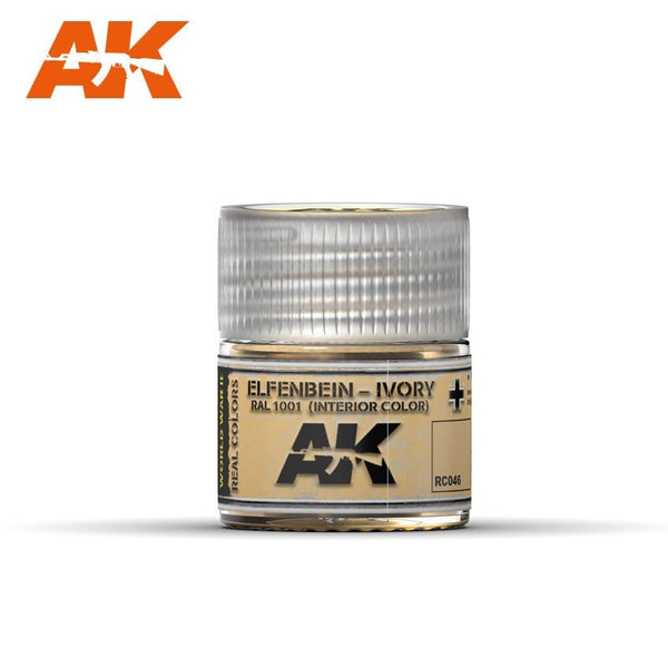 AK Interactive RC046 Real Colors : Elfenbein-Ivory RAL 1001 10ml