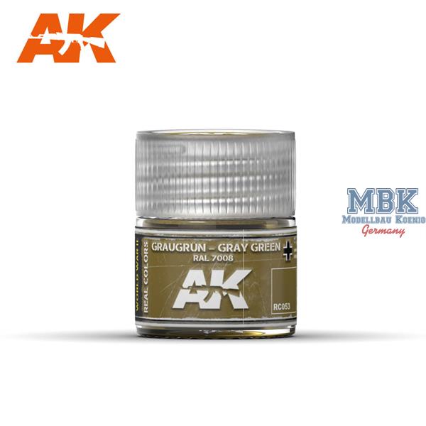 AK Interactive RC053 Real Colors : Graugrün-Gray Green RAL 7008 10ml