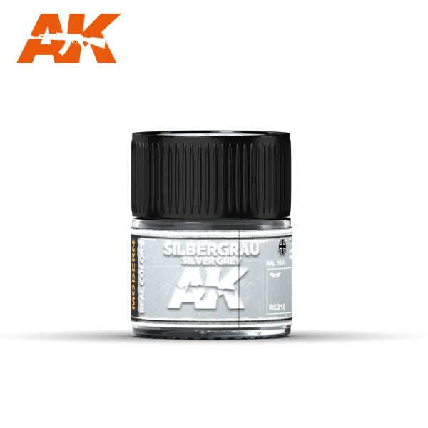 AK Interactive RC210 Real Colors : Silbergrau - Silver Grey RAL7001