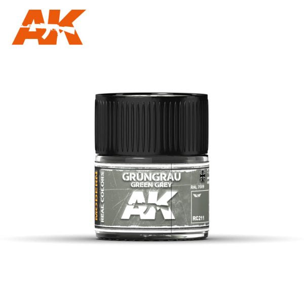 AK Interactive RC211 Real Colors : Grungrau-Green Grey RAL 7009 (Modern)