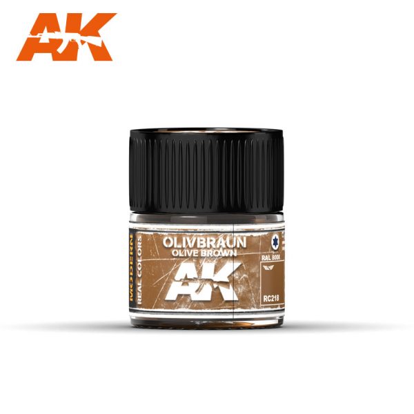 AK Interactive RC218 Real Colors : Olive Brown RAL 8008 10ml
