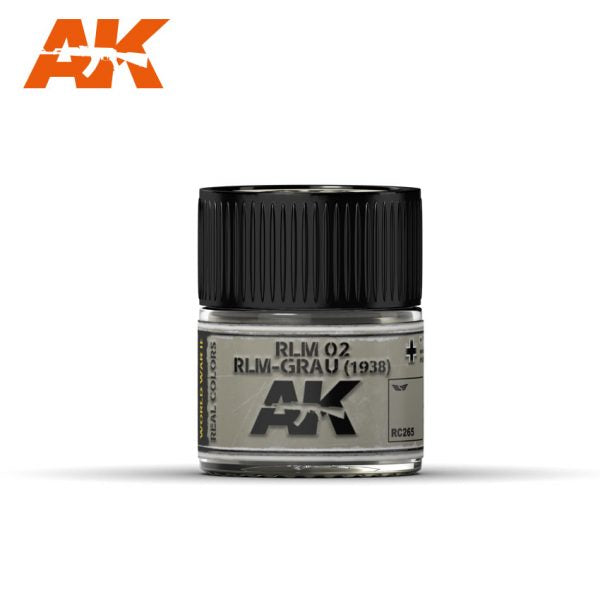 AK Interactive RC265 Real Colors : RLM 02 RLM-Grau 10ml