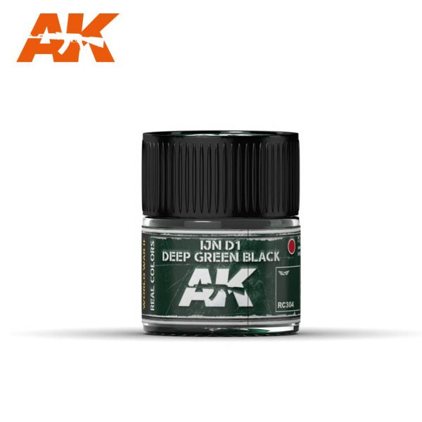 AK Interactive RC304 Real Colors : IJN D1 Deep Green Black 10ml